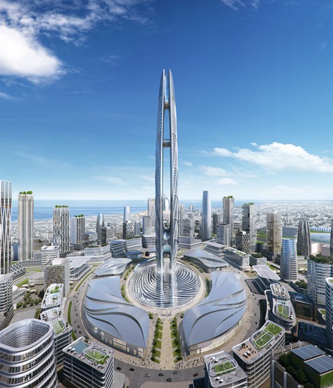 迪拜建造指印形超高层建筑